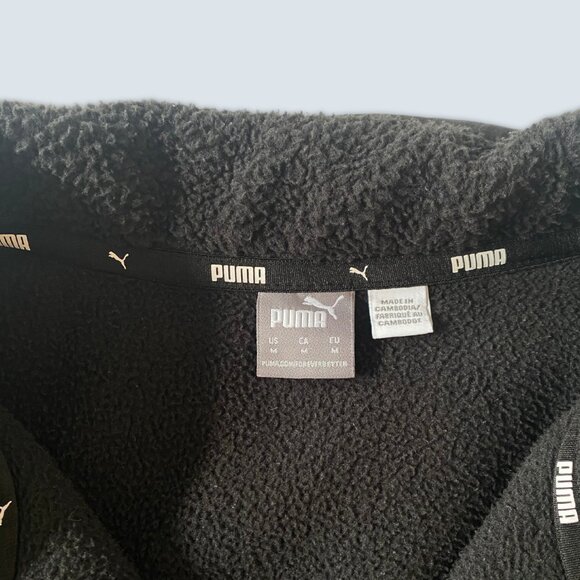 Puma Fleee Half-Zip Sweatshirt Sz M - Picture 3 of 7